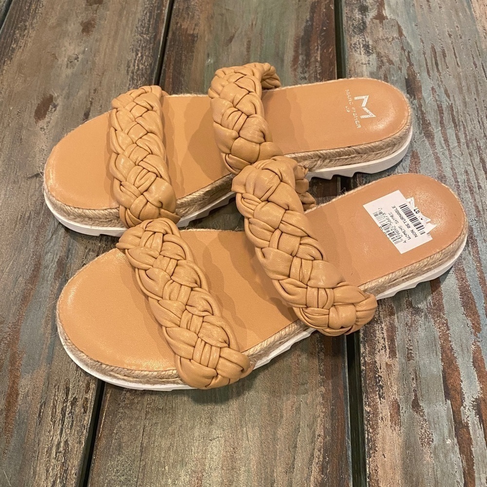 Marc Fisher Jaimee Sandals Slides Flat Espadrille… - image 3